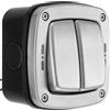 British General Masterplug WP42 Interruttore unipolare doppio, a 2 vie, per esterni, resistente alle intemperie, grado di protezione IP66, polo singolo, 20 A, wpl42