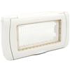 WEB world electronic business Placca Idrobox IP55 4 moduli Bianco compatibile Matix - 15,3 x 8,3 cm