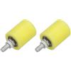 QUARKZMAN 2pz Scorrevole Cancello Guida Rullo 2.36 Rulli Nylon Cancello Supporto Assemblaggio Universale Porta Puleggia Ruote per Cancello Scorrevole Rotolamento Porta Elettrica Beige