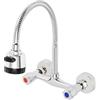 Frederimo Miscelatore a parete per bagno, rubinetto da cucina, miscelatore monocomando a freddo e caldo per lavello della cucina, girevole a 360°