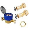 Gioanola Contatore Acqua USF-8/20, 3/4 Pollici, con Raccordi in Ottone, Omologato MID MI001