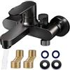 GBKDQQ Rubinetto per vasca da bagno, miscelatore per vasca da bagno, rubinetto monocomando per vasca da bagno, uscita doccia da 1/2 pollici, rubinetto cromato da parete per doccia e vasca