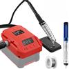 URUN Set saldatore a batteria per Einhell 18 V, 60 W, LCD regolabile, temperatura 180 - 480 °C, saldatore cordless con asta di aspirazione, filo di saldatura da 20 g, supporto per saldatore per