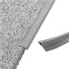 XQZMD Striscia di transizione autoadesiva per moquette, in PVC, per pavimento, da moquette a pavimento in legno, striscia di guarnizione per modanatura per zerbino, moquette e porte (grigio scuro, 3 m)