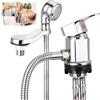 OJTOJT Miscelatore Doccia Uscita 1/2 Pollice con Soffione - Adatto per Lavabo, Shampoo, Motorhome e Campervan Freddo e Caldo Regolabile