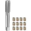 Hattba Kit di strumenti per filettare candele di accensione strumento di riparazione filettatura con inserti interni M14 x 1,25 e 16 x 1,25 rubinetto candela inserto in metallo set