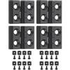 SENRISE 4 cerniere pieghevoli, cerniere con profilo in alluminio 3030 con viti, cerniera in lega di zinco per mobili, telaio della porta, cassetta degli attrezzi (nero)