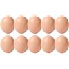 Generic Uova di gallina finte, divertenti uova decorative in tinta unita, 10 x riempitivi portatili per cestini pasquali, giocattoli di simulazione per ragazze e ragazzi