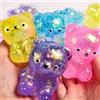 Generico Orsetto Spremere Giocattolo, Glitterato Orsetto Spremere, Simpatico Orsettos Glitterato Giocattolo Antistress, Divertente Orsettos Zucchero Giocattoli Sensoriali Squishy (colore Casuale)