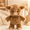 Generico Peluche Di Cinghiale Peluche Vitello Che Corre Morbido Peluches Di Animale Peluches Muccas Pelosa Per Alleviare Lo Stress graziosis di bovini delle Highlands Per Famiglia Amici 45cm