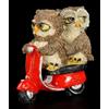 Figuren Shop GmbH Gufi Coppia Su Rosso Vespa - Divertente Figura - Regalo Decorazione Divertimento