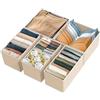Simple Houseware Scatola portaoggetti Pieghevole in Tessuto, Armadio, cassettiera, divisorio, Organizer, Cestino, per Biancheria Intima, Reggiseni, Beige (Set da 6)