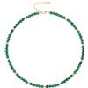Aobei Pearl Boho Malachite Beaded Choker verde Chakra gemstone collana per le donne 18k oro Bead Charm collana