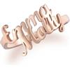 OTXIXTO Anelli con Nome Personalizzati in Argento Sterling 925 per Donna Anello in Oro Rosa/Argento/Oro con Nome Anello con Nome Personalizzato per Donne Fidanzata Moglie Natale Festa della Mamma