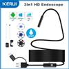 KERUI 7 MILLIMETRI Android Endoscopio Macchina Fotografica 3 IN1 Micro USB Tipo C Periscopio Mini Macchina Fotografica Impermeabile LED di Ispezione Auto Per HUAWEI XIAOMI PC