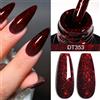 MEET ACROSS 7ml Smalto per unghie gel rosso Cristallo semipermanente Soak Off Gel UV Vernice Nail Art Base per manicure Top Coat opaco Vernis