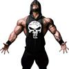 NONE Canotta da uomo in cotone con teschi per bodybuilding, palestre, fitness, gilet con cappuccio, camicia senza maniche, estate, moda casual, allenamento, marchio di abbigliamento