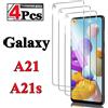 Leeshionz 1/4 pezzo di pellicola protettiva in vetro temperato per Samsung Galaxy A21 A21s, ad alta definizione, con funzione anti-caduta, pellicola protettiva intelligente per lo schermo.