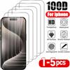 MUANQI 1-5 pezzi di vetro temperato per iPhone 16 15 14 13 12 11 Pro Max protezione dello schermo per IPhone 7 8 14 Plus X XS XR pellicola protettiva in vetro