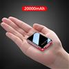NONE Mini Power Bank da 20000 mAh Caricatore portatile Schermo a specchio LED Batteria esterna Powerbank digitale per iPhone Xiaomi Huawei Samsung
