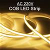 AvvRxx 1-5m 220V Luci a nastro flessibili COB LED Strip Light Smart IC Non è necessario driver Alta luminosità 240 LED Illuminazione lineare RA95 Bianco caldo