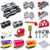 NONE Grandi blocchi di costruzione Set di binari del treno Veicolo ferroviario compatibile con accessori Regalo giocattolo in mattoni interattivi per bambini