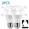 NONE 2PCS Lampadina LED E27 12W Radar Sensore di movimento 220V Lampada bianca funzionante notturna Accensione automatica per la casa Soggiorno Scale Pathway
