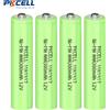 PKCELL 4PCS AAA 1.2V 300mAh Batteria ricaricabile con pulsante superiore AAA Batterie ricaricabili solari per luci solari esterne