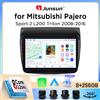 Junsun Autoradio Junsun Wireless CarPlay Android Auto per Mitsubishi L200 / Pajero Sport (KG/KH) 2008-2016 con ventola di raffreddamento integrata, navigatore GPS Android, lettore multimediale, WiFi, DSP,