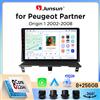 Junsun Autoradio Junsun Wireless CarPlay Android Auto per Citroen Berlingo / Peugeot Partner (M49/M59) 2002-2008 con ventola di raffreddamento integrata, navigatore GPS Android, lettore multimediale, WiFi,