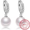 NONE Orecchini di perle Orecchini in argento sterling 925 con perle naturali d'acqua dolce autentiche Gioielli di perle per regalo di nozze da donna