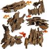 NONE Decorazione per acquario in legno di recupero (1/2 pezzi) | Materiale Vegetale Naturale, Ideale per Acquari e Terrari, Offre Nascondigli Nascosti per Arrampicata