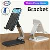 NONE Supporto pieghevole da scrivania in ABS per cellulare, compatibile con iPad, iPhone 13, X, smartphone, tablet, supporto portatile per telefono cellulare.