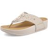 Fly Flot Ciabatta Infradito Donna in Microfibra con Fiori, Fodera Traspirante Air Flot, Sottopiede in Evopell, Avio, 41 EU