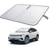 BIXUAN Parasole anteriore compatibile con VW ID.4 ID4 2020-2024 2025 Auto Parasole Copertura per Parabrezza, Ombrellone Pieghevole con Protezione UV Parasole Accessori