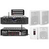 PROSTORE ITALY FILODIFFUSIONE AUDIO CON AMPLIFICATORE 4 ZONE VOLUME SEPARABILI + CASSE AUDIO DA PARETE NERE O BIANCHE (4 CASSE BIANCHE)