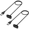 TECHGEAR [2 Pezzi] Caricatore per Fitbit Charge 5, Sostituzione USB Cavo di Ricarica Caricabatteria Dock Adattatore per Fitbit Charge 5 Cardiaca & Tracker di attività Fitness