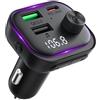 Beizkna Trasmettitore FM Bluetooth Auto, Adattatore Bluetooth Auto Accendisigari PD 36W USB C, QC3.0 18W, Caricatore Rapido BT 5.3, HiFi, Lettore Musicale, Radio, Vivavoce, Supporta BT U-Disc
