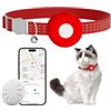 HONGTOP H Mini localizzatore GPS per gatti, senza canone mensile, compatibile con Apple Find My (solo iOS), etichetta anti-smarrimento per veicoli, animali domestici, bambini, oggetti (rosso)