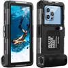 Lanhiem Custodia Impermeabile Subacquea Professionale IP68 15M per iPhone Samsung Huawei Xiaomi,Compatibile con telefoni fino a 6,9 pollici,adatto per immersioni snorkeling surf，Nero