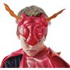 Ginger Ray Maschera Red Dragon per ragazzi con scale e corni per feste di compleanno e costume Age: 3-7 anni
