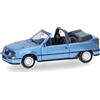 herpa modello auto Opel Kadett E Gsi Cabrio, miniatura in scala 1:87, pezzo da collezione, Made in Germany, plastica, colore: blu laser metallizzato