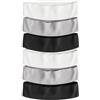 greate Set di 6 fascia capelli donna sport - fasce capelli bambina - fascia capelli nera, bianco & grigio - fascia sportiva da donna, fascia elastica capelli, fascia basket, headband, fascia per testa