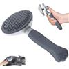 Zivacate Spazzola per gatti e cani Zivacate [Impugnatura ergonomica e pulizia con un solo clic e Patented Design] Spazzola per cani/gatti/conigli a pelo corto e lungo,Massaggiatore(grigio scuro)