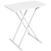 HOOBRO Tavolino, Altezza Regolabile, Pieghevoli Tavolo, Tavolini per Spuntini, 60 × 40 × 60 cm, Accanto al Divano, Stile Industriale, Struttura Stabile, Montaggio Facile, Bianco EWW16BZ01