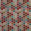 Kt KILOtela - Tessuto arredo - Gobelin - Tappezzeria - Scampolo: 100 cm Lunghezza x 280 cm Larghezza | Esagoni - Multicolore ─ 1 Metro