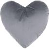 Morbidissimi - Cuscino Arredo Cuore Danae in Velluto 35x38 cm Grigio, Cuscino Decorativo Sfoderabile con Cerniera, Design Romantico per Divano Letto Poltrona, Made in Italy AC371