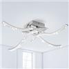 Zewanny Plafoniera a LED,Plafoniera a led Soffitto,lampada a soffitto camera da letto,ondulata acrilica,5500K 32W 3520lm 4 luminose integrate,per sala da pranzo,soggiorno,corridoio della,cucina