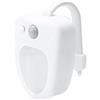 Wpsagek Luce notturna per WC a batteria, con sensore di movimento, 8/16 colori cangianti, per bagno, luminosità regolabile
