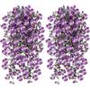 Generico 2 Pezzi Di Fiori Artificiali Pendenti - Fiori Artificiali Realistici Per Esterni | Mazzi Di Piante Finte Sospese Resistenti Ai Raggi UV | Decorazioni Primaverili Per Casa, Patio E Terrazzo (B)